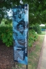 A banner that depicts the violence encountered by blacks  welcomes visitors to the Birmingham  Civil Rights Heritage Trail which is located across from the Birmingham Civil Rights Institute.