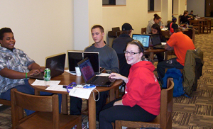 More than 100 students (20% of the student body) attended the Long Night Against Procrastination hosted by Waldorf College's Hanson Library and the Waldorf Writing Center.