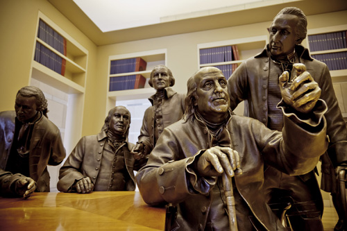 Statue of Founding Fathers at Signer's Hall