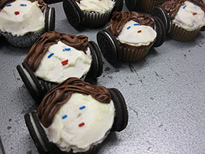 May the frosting be with you. Princess Leia cupcakes help lure students in for Game Night at the University of Minnesota Morris's Rodney A. Briggs Library.